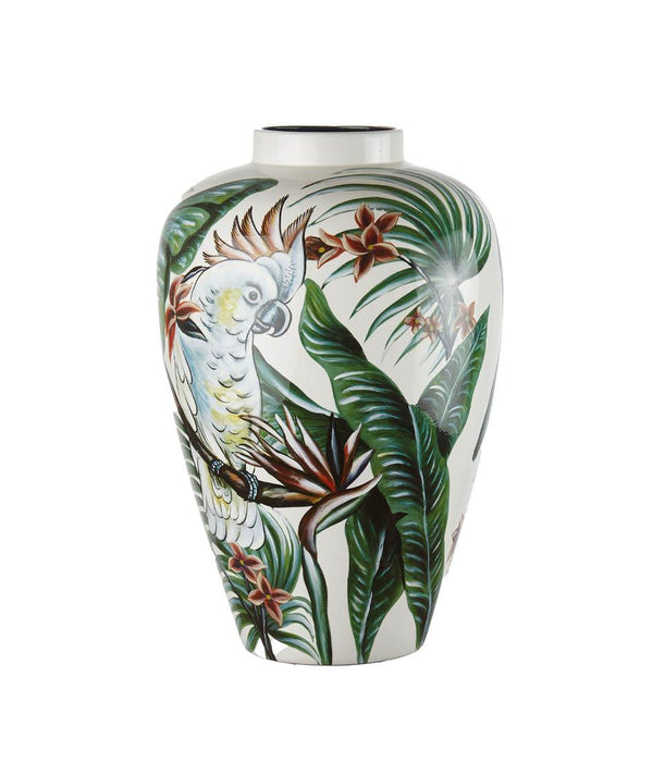 Vaso in porcellana decorata L'Oca Nera