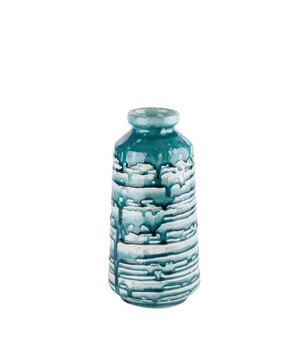 Vaso ceramica verde/azzurro L'Oca Nera
