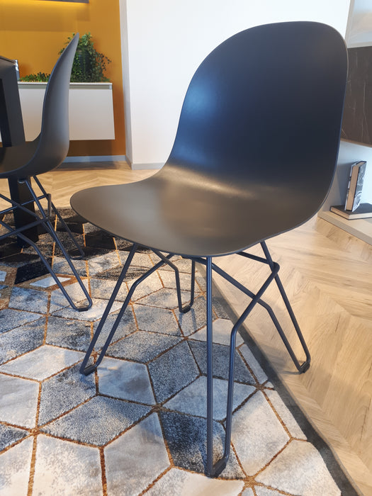 Sedia Scavolini Hero intrecciata Grigio Opaco