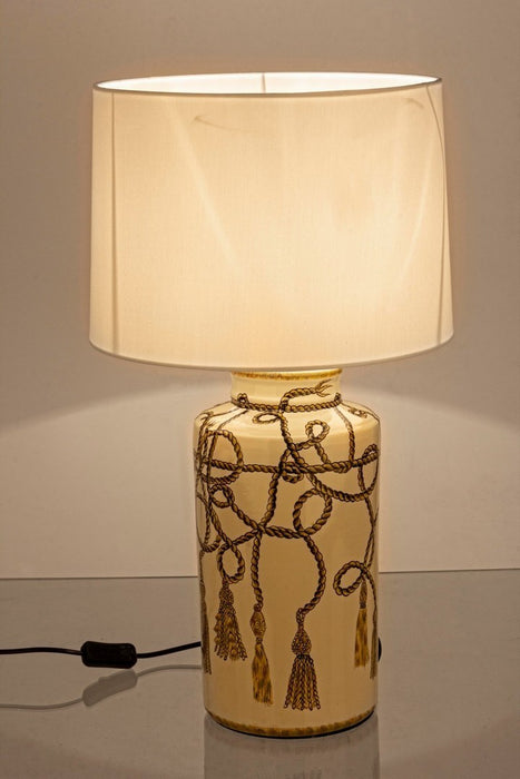 Lampada tavolo Bizzotto Porcellana Nappa  H63