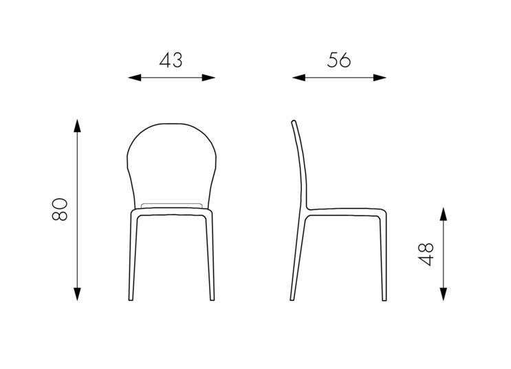 Set 2 Sedie Stones plastica Spot
