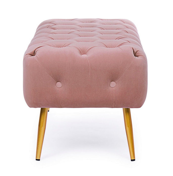 Panca Bizzotto effetto velluto rosa Giacinta