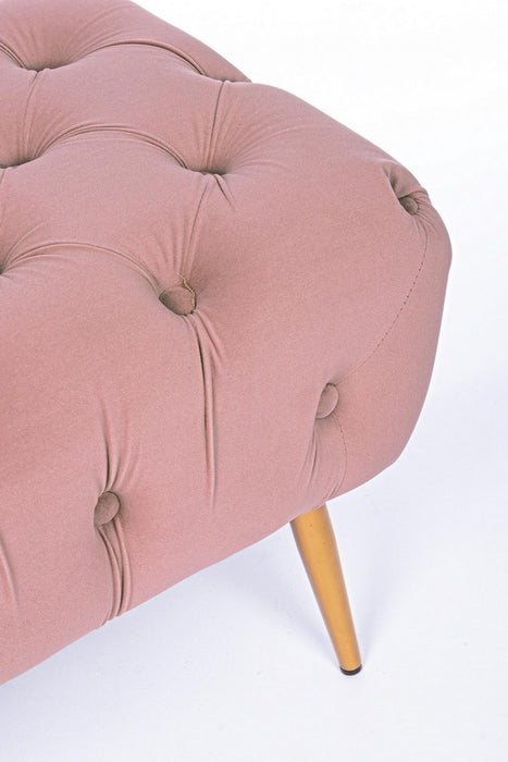 Panca Bizzotto effetto velluto rosa Giacinta