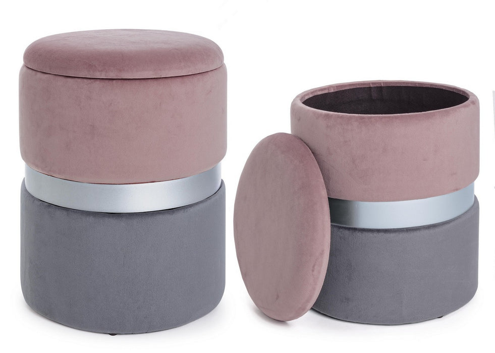Set 2 pouf contenitore Bizzotto Polina