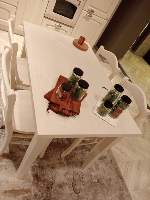 Sedia legno Scavolini Margot Rovere Bianco — Arredamenti